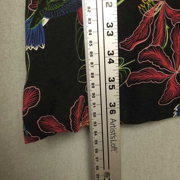 Guy Harvey Women's Thin Strap Sundress Hummingbird Tropical Print XS Black Pink - Picture 6 of 6